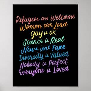 Poster Trump Diversity Science Refugiados amam mulheres d