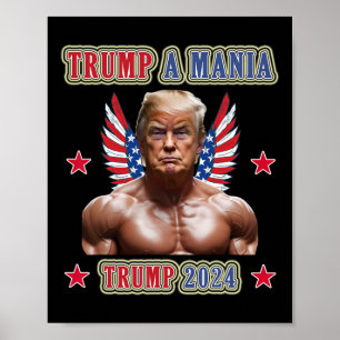Poster Trump Divertido Wrestling Trumpamania Convenção Re
