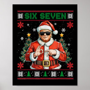 Poster Trump Diz 67 Meme Seis Sete Natal Feio Engraçado 