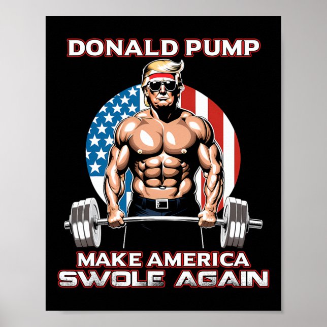 Poster Trump Donald Pump Faz a América explodir novamente (Frente)