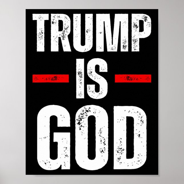 Poster Trump É Deus Engraçado Trump É Deus  (Frente)