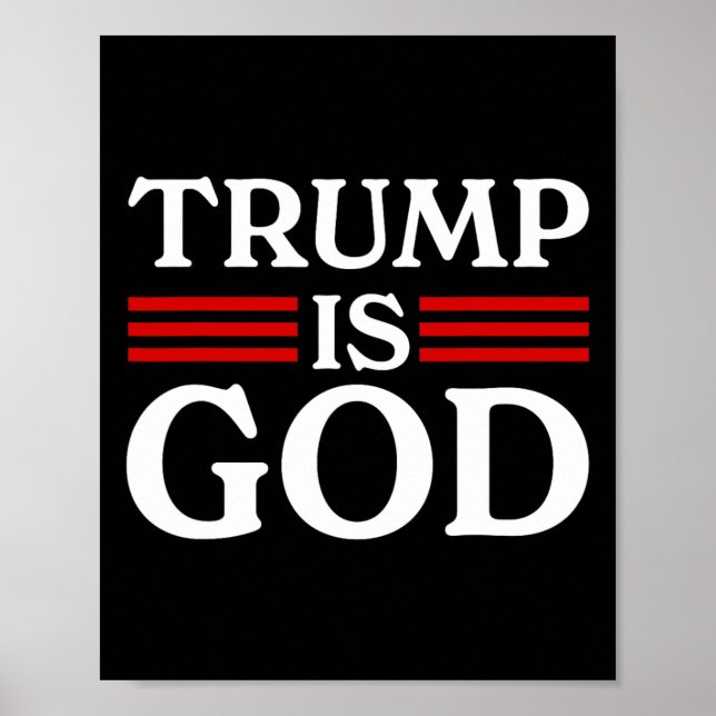 Poster Trump É Deus Engraçado Trump É Deus 2  (Frente)
