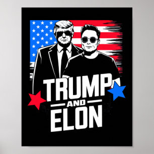 Poster Trump E Elon 2024 Eleição Presidencial Americana