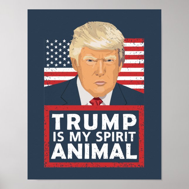 Poster Trump é meu espírito animal engraçado (Frente)