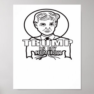 Poster Trump É Meu Ficar em casa.