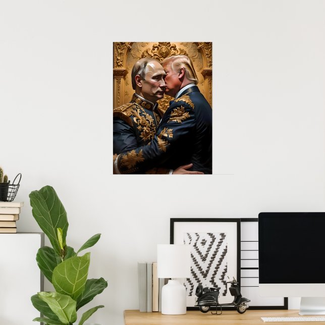 Poster Trump e Putin Embrace (Escritório em casa)