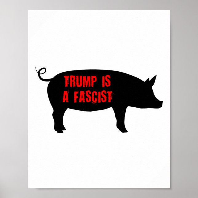 Poster Trump É Um Fascista  (Frente)