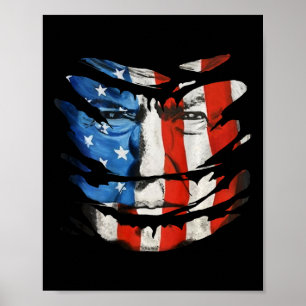 Poster Trump é um Herói Nacional Nós Rasgamos a Bandeira