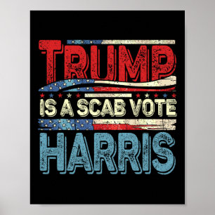 Poster Trump É Um Voto Malicioso Harris Wheimer 2024 Kama