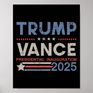 Poster Trump E Vance Presidente Dia De Inauguração 2025 E