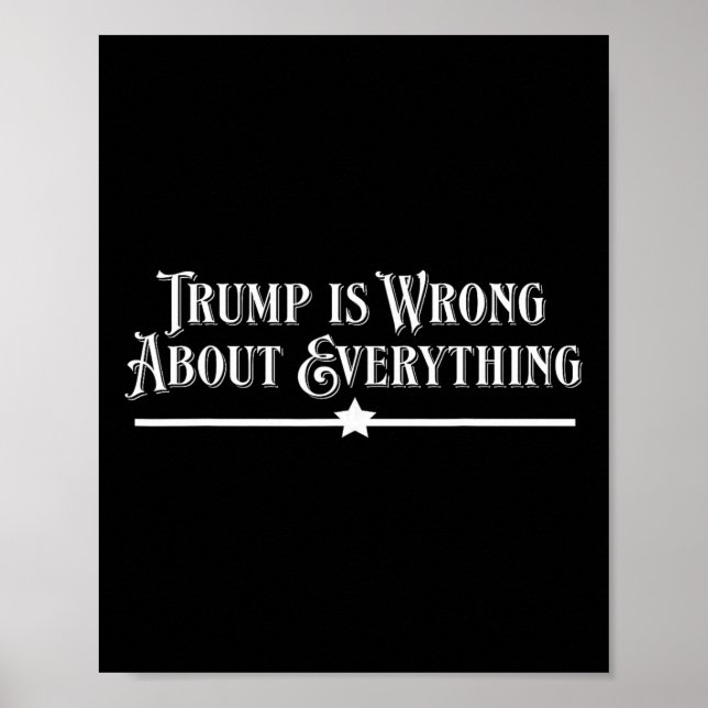 Poster Trump Está Errado Acerca de Tudo  (Frente)