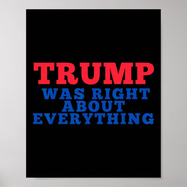 Poster Trump Estava Certo Sobre Tudo _2  (Frente)