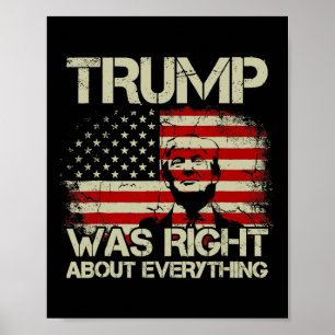 Poster Trump Estava Certo Sobre Tudo Bandeira Americana P