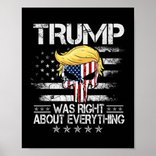 Poster Trump Estava Certo Sobre Tudo Bandeira Americana S