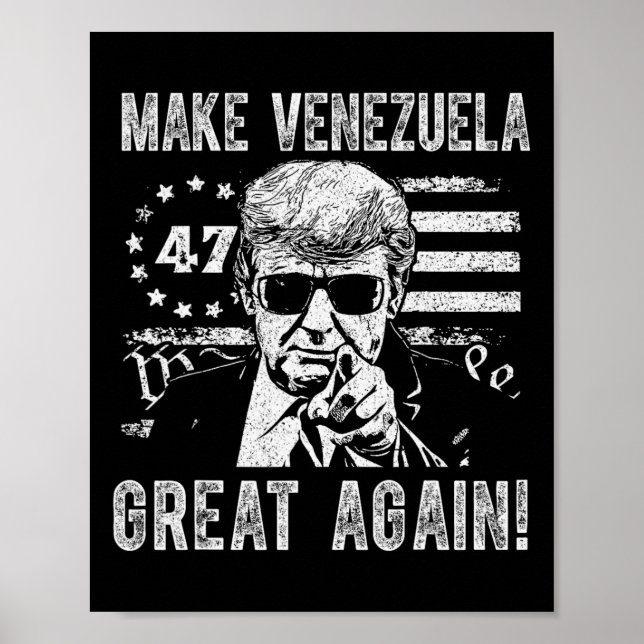 Poster Trump Faça a Venezuela Grande Novamente  (Frente)