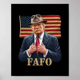 Poster Trump Fafo F Em Volta Descobrir Bandeira dos EUA V