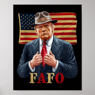 Poster Trump Fafo F Por Volta Descubra A Vintagem Do Sina