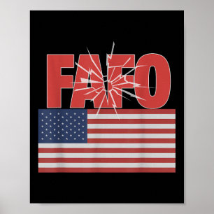 Poster Trump Fafo, Funny Fafo Trump American Flag