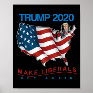 Poster Trump Faz Liberais Chorarem Novamente Presente de 