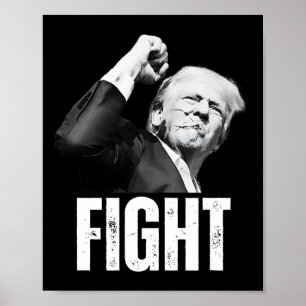 Poster Trump Fist Pump Donald Trump Disparando