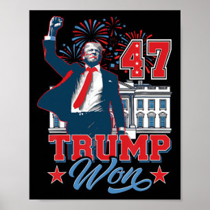 Poster Trump Ganhou 2024 Supere 47 Da Casa Branca Antes