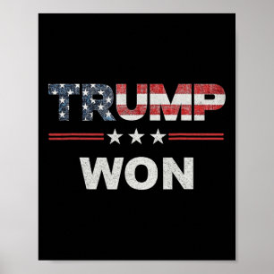 Poster Trump Ganhou Bandeira Americana No Dia 4 De Julho
