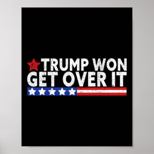 Poster Trump Ganhou Supere Isso 2025 Bandeira EUA