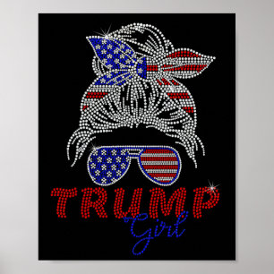 Poster Trump Garota Coque Desgrenhado Votando Em Trump 20