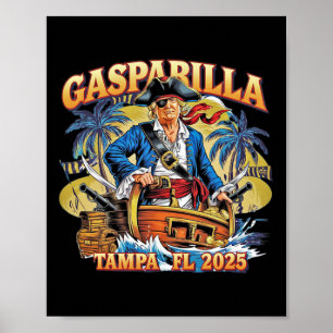 Poster Trump Gasparilla Tampa Fl 2025 Festival de Pirata