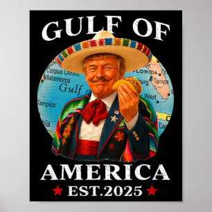 Poster Trump Golfo Da América Dos Eua Desde 2025 Trump No