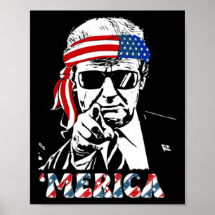 Poster Trump Happy 4 De Julho Trump American Flag 1
