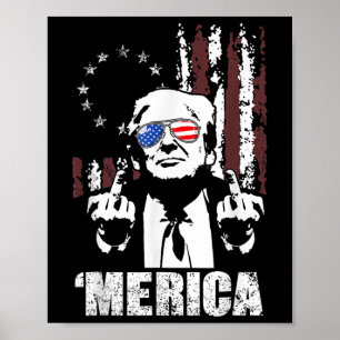 Poster Trump Happy 4 De Julho Trump American Flag 8