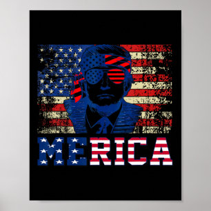 Poster Trump Happy Quarta-Feira De 4 De Julho