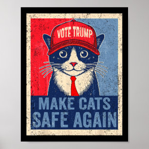 Poster Trump Harris Torna Pet Seguro De Novo República De