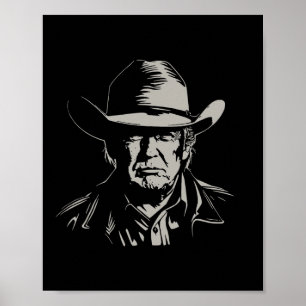 Poster Trump Head Cowboy Eua 2024 Votação Eleição America