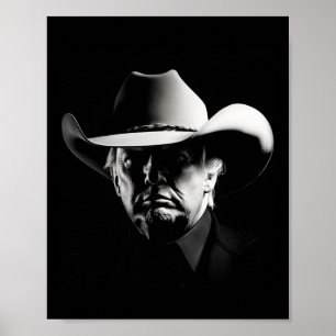Poster Trump Head Cowboy Eua 2024 Votação Eleições Eua Ma