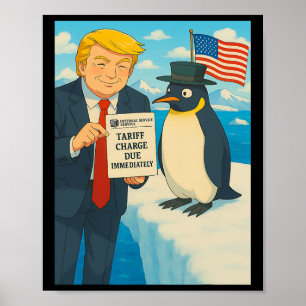 Poster Trump Impõe Tarifa Sobre Política de Anime de Ping