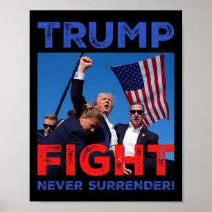 Poster Trump Ination Tee Donald Trump Disparando Trate