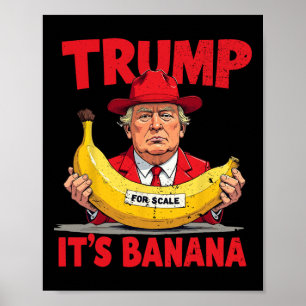 Poster Trump It's Banana (for Scale) Engraçado Meme