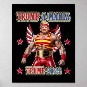 Poster Trump Luta Divertida Trumpamania Convenção Republi