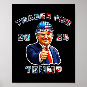 Poster Trump Maga Eu estou votando negócios para Trump 20