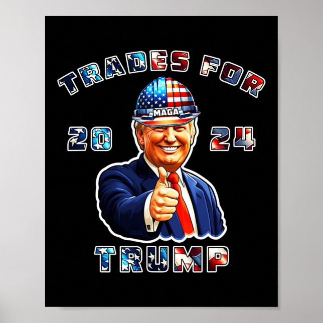 Poster Trump Maga Eu estou votando negócios para Trump 20 (Frente)