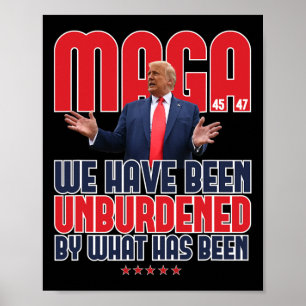 Poster Trump Mega 2024 47º presidente sem ônus Meme Des