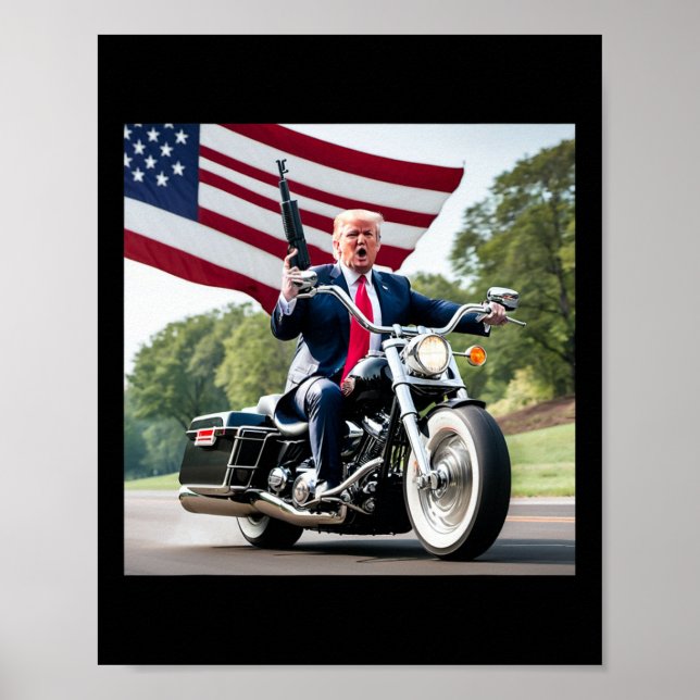 Poster Trump Motoqueiro D  (Frente)