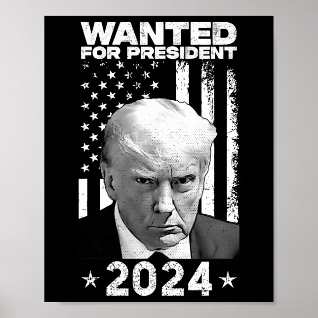 Poster Trump Mug Shot Desejado Para Os Eua. Presidente 20 (Frente)