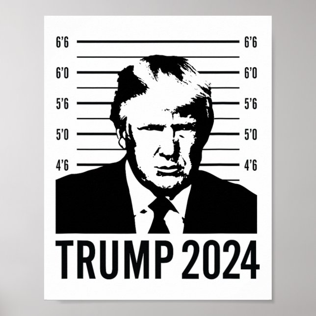 Poster Trump Mugshot 2024 Presidente (Frente)