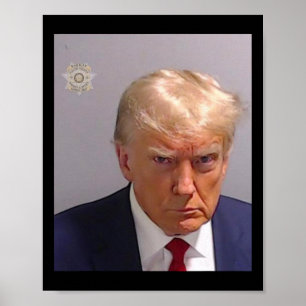 Poster Trump Mugshot Tee - Icônico E Engraçado
