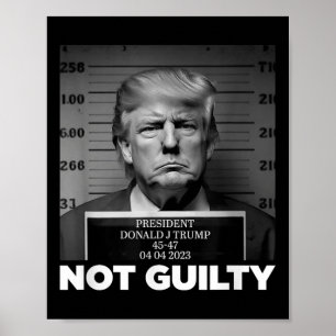 Poster Trump Não Culpado Tumulto Sem Tumulto