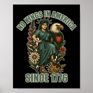 Poster Trump Não é Rei Na América Desde 1776 Estátua Anti