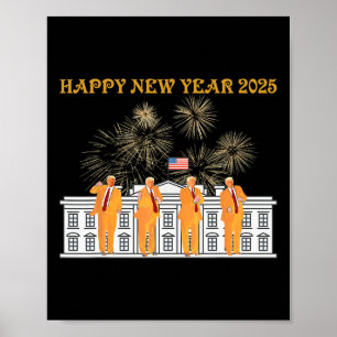 Poster Trump New Year 2025 White House Fireworks Celebrat